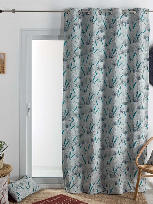 Cortina de decoración en jacquard con motivo de papiro - Kiabi Cortina de decoración en jacquard con motivo de papiro - Kiabi