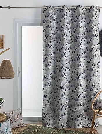 Cortina de decoración en jacquard con motivo de papiro