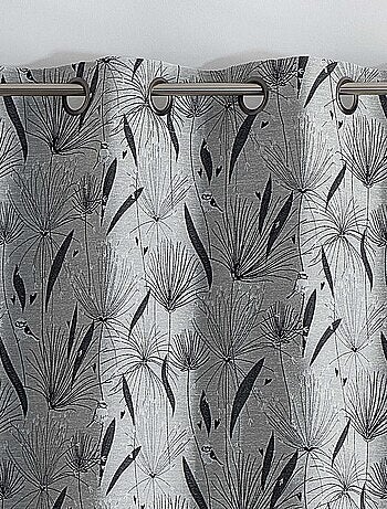Cortina de decoración en jacquard con motivo de papiro