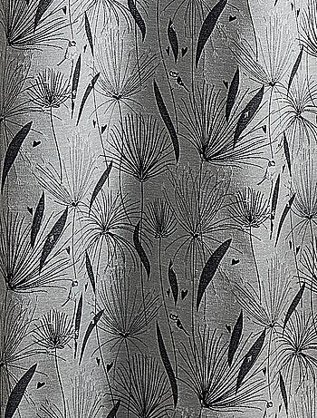 Cortina de decoración en jacquard con motivo de papiro