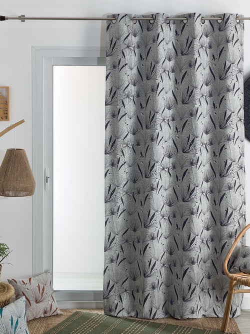 Cortina de decoración en jacquard con motivo de papiro - Kiabi Cortina de decoración en jacquard con motivo de papiro - Kiabi