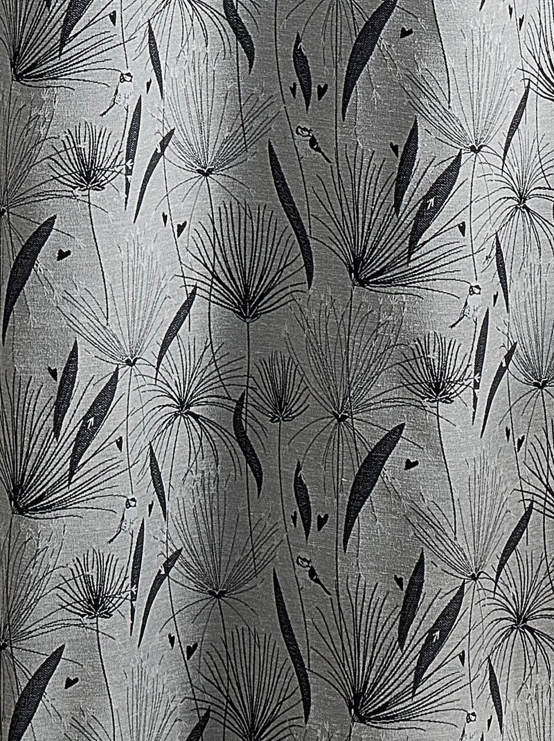 Cortina de decoración en jacquard con motivo de papiro Negro - Kiabi