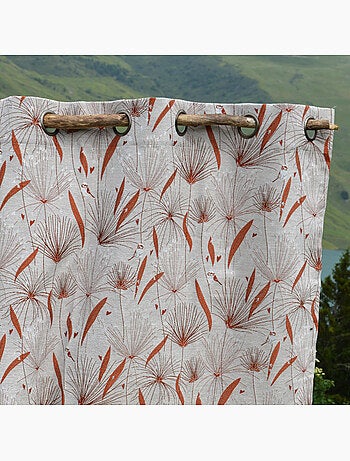 Cortina de decoración en jacquard con motivo de papiro