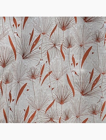Cortina de decoración en jacquard con motivo de papiro