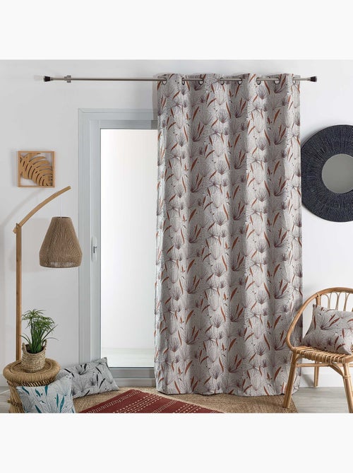 Cortina de decoración en jacquard con motivo de papiro - Kiabi Cortina de decoración en jacquard con motivo de papiro - Kiabi