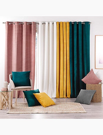 Cortina de decoración en terciopelo con relieve