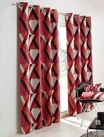 Cortina de decoración geométrica