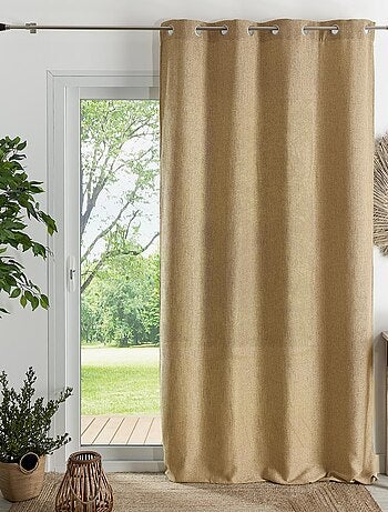 Cortina de decoración lisa y tramada