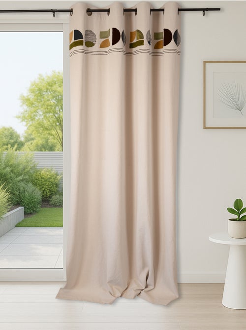 Cortina de diseño en algodón lavado - Kiabi