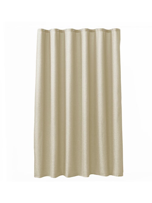 Cortina de ducha de chambray liso con ganchos - Kiabi
