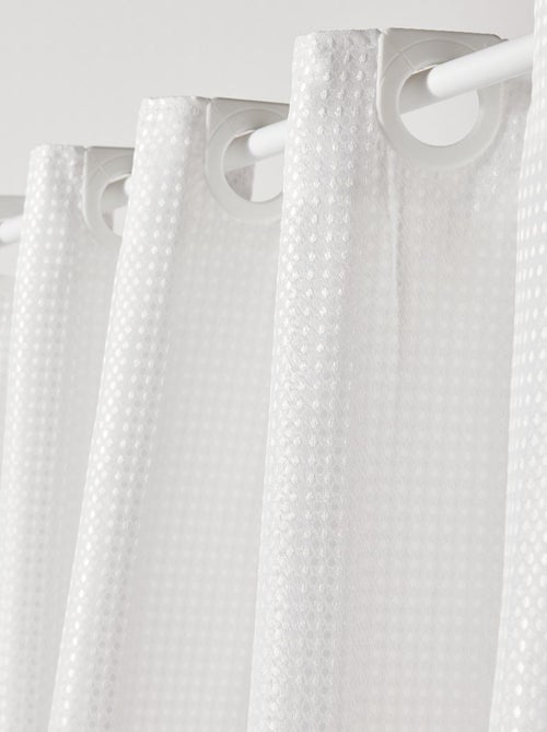 Cortina de ducha de efecto gofrado 180 x 200 cm - Kiabi