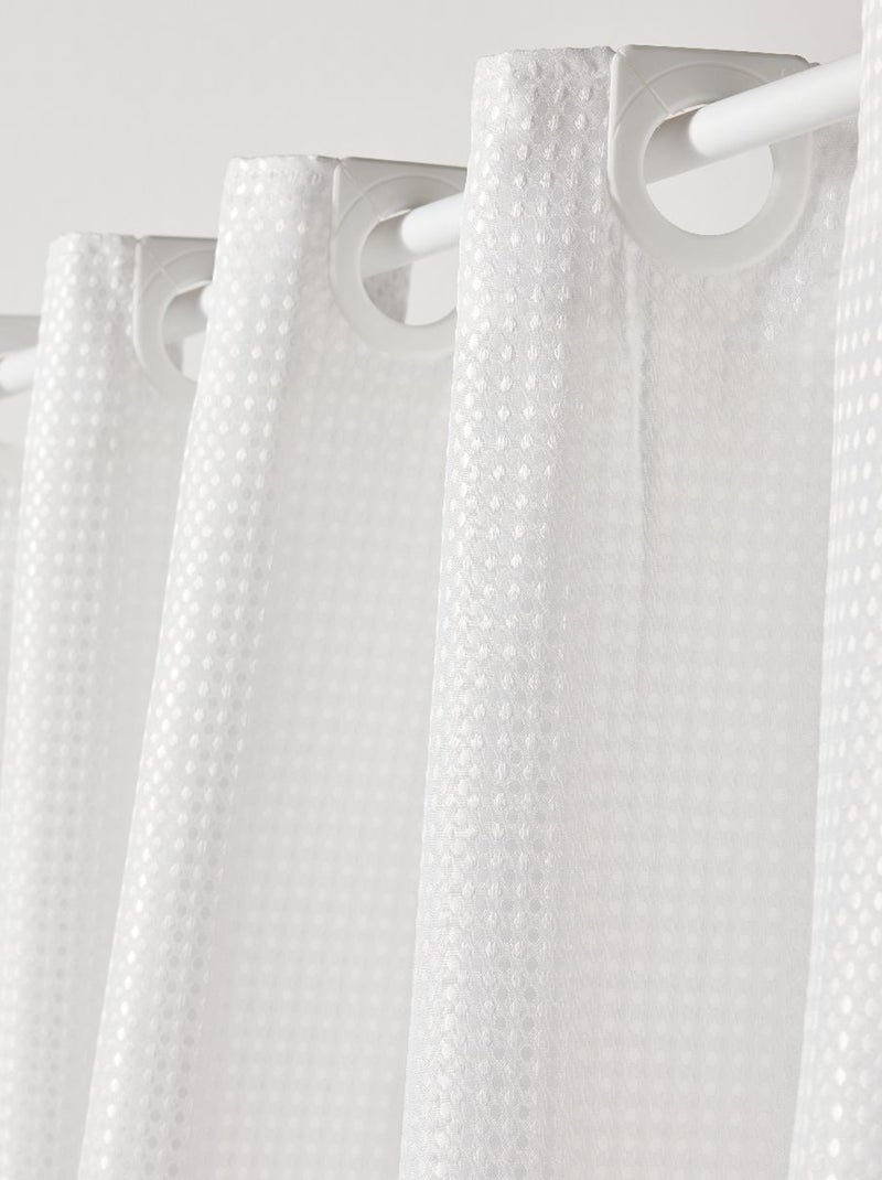 Cortina de ducha de efecto gofrado 180 x 200 cm blanco - Kiabi