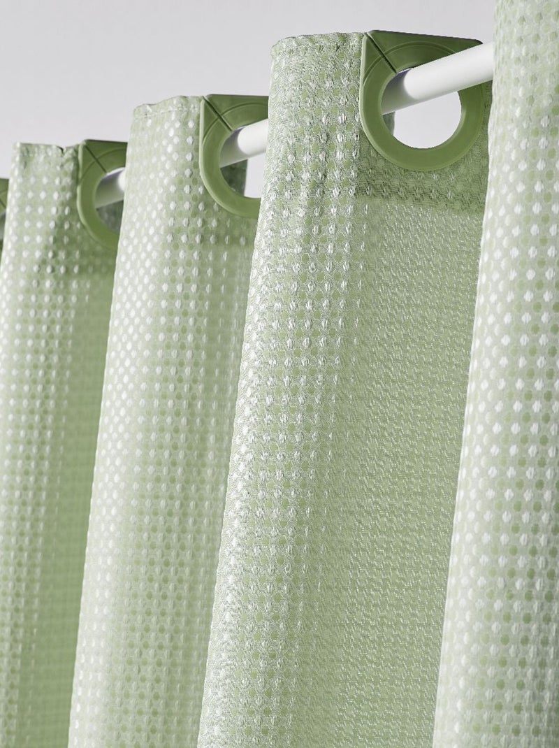 Cortina de ducha de efecto gofrado 180 x 200 cm VERDE - Kiabi