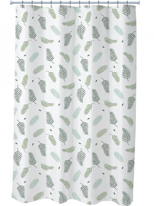 Cortina de ducha de poliéster con estampado de hojas - Kiabi