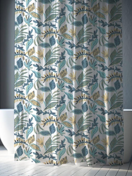 Cortina de ducha de poliéster con estampado tropical - Kiabi