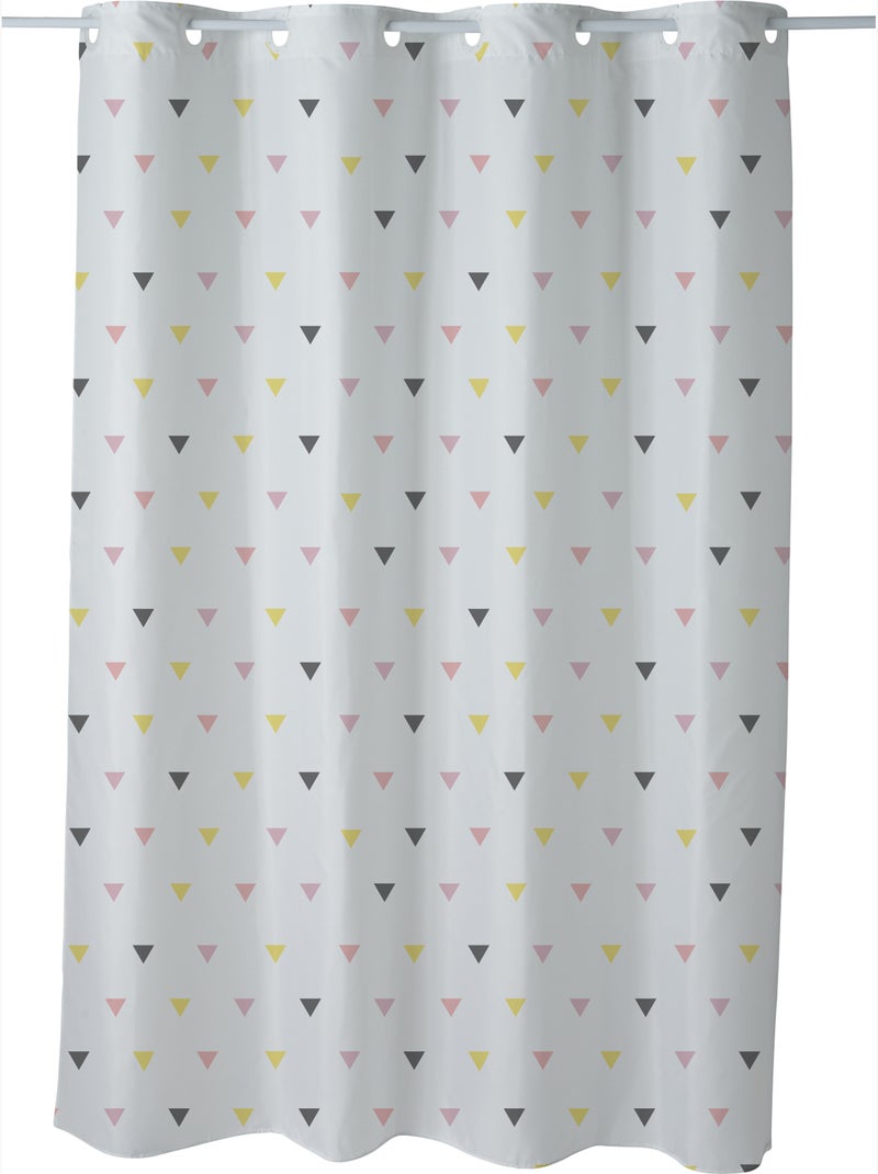 Cortina de ducha impresa “NORDICA” triángulos en poliéster 180 x 200 cm – GUY LEVASSEUR Multicolor - Kiabi