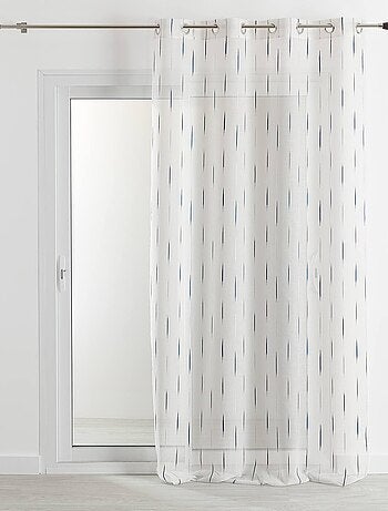 Cortina de estameña a rayas jacquard