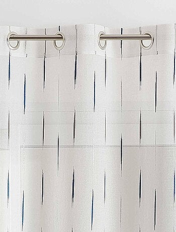 Cortina de estameña a rayas jacquard