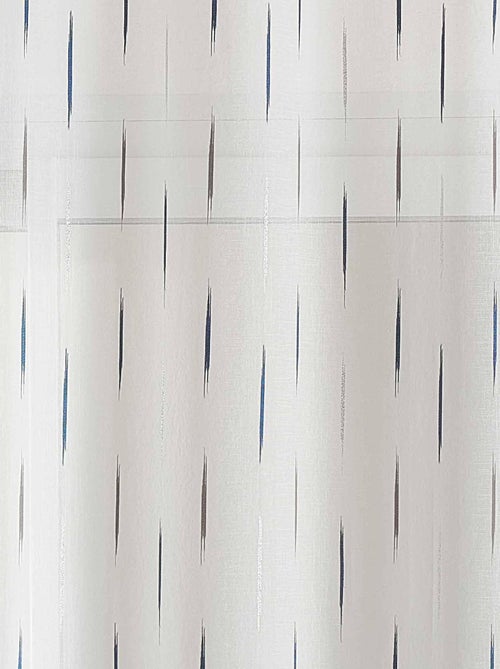 Cortina de estameña a rayas jacquard - Kiabi