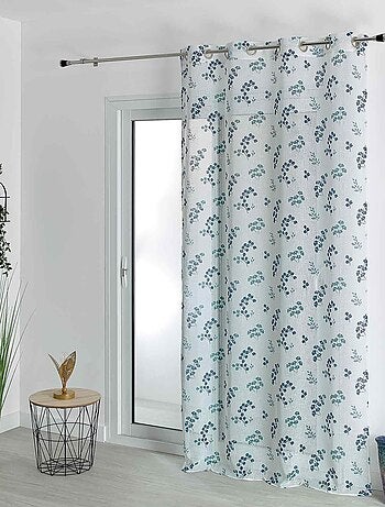 Cortina de estameña floral