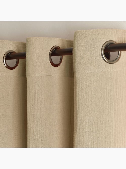 Cortina de gasa de algodón con ojales - Kiabi