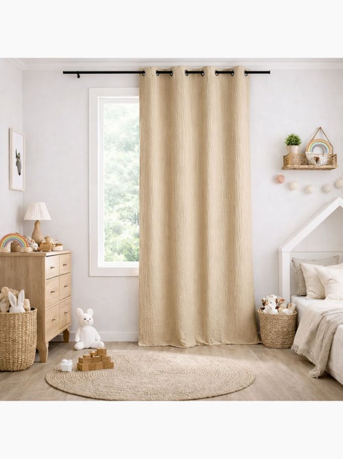 Cortina de gasa de algodón con ojales - Kiabi