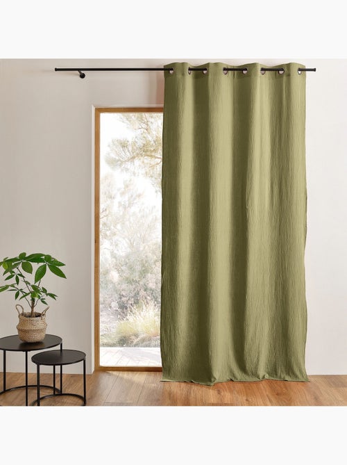 Cortina de gasa de algodón con ojales - Kiabi