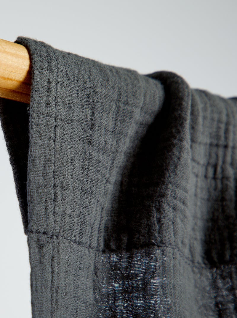 Cortina de gasa de algodón GRIS - Kiabi