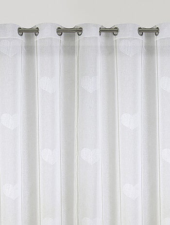 Cortina de gran anchura con corazones y lurex