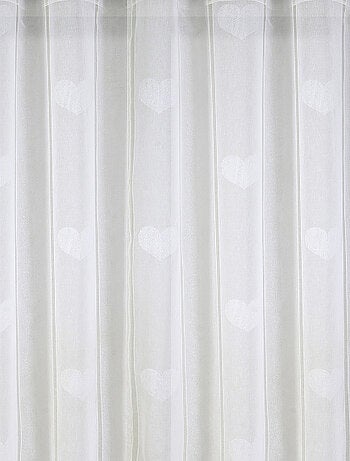Cortina de gran anchura con corazones y lurex