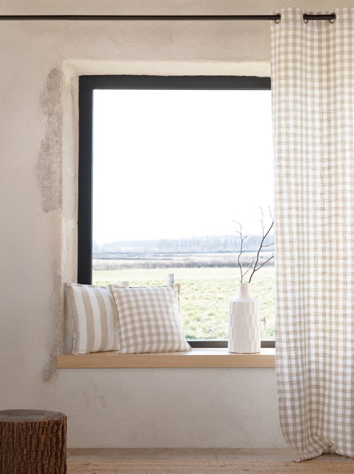 Cortina de guinga 100% algodón LOURMARIN - Kiabi