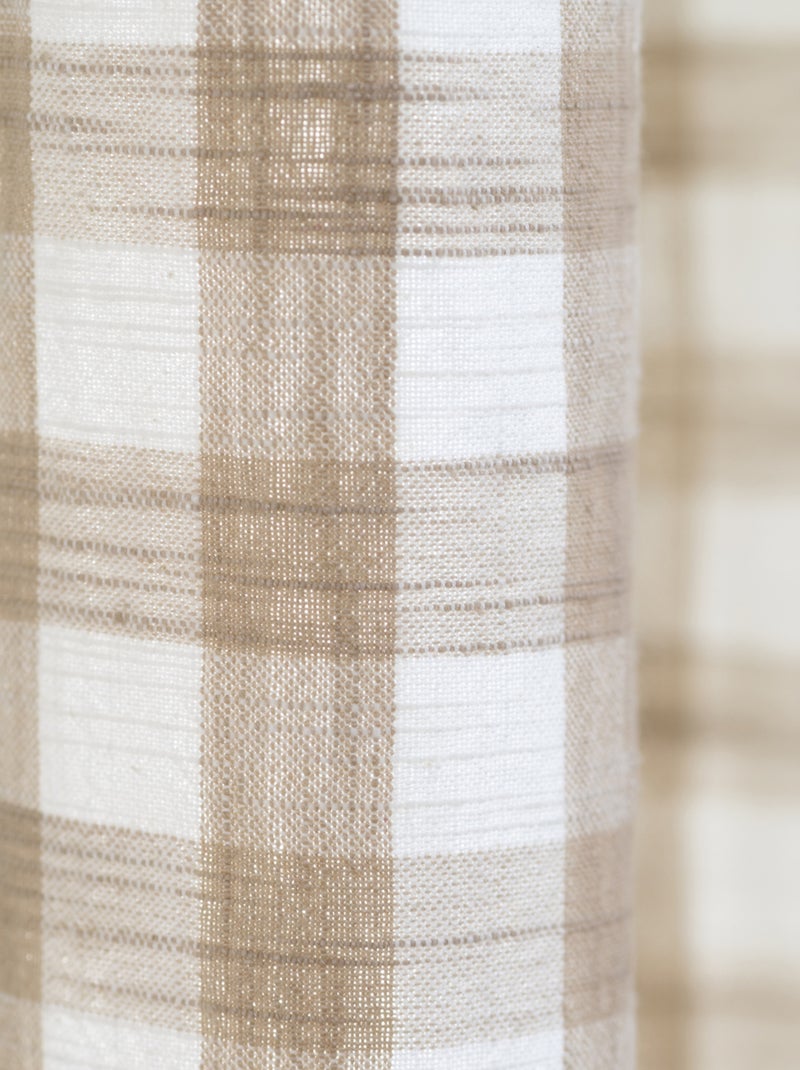 Cortina de guinga 100% algodón LOURMARIN Beige - Kiabi