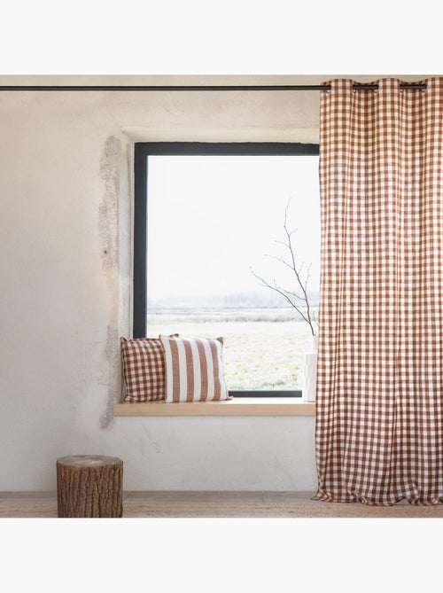 Cortina de guinga 100% algodón LOURMARIN - Kiabi