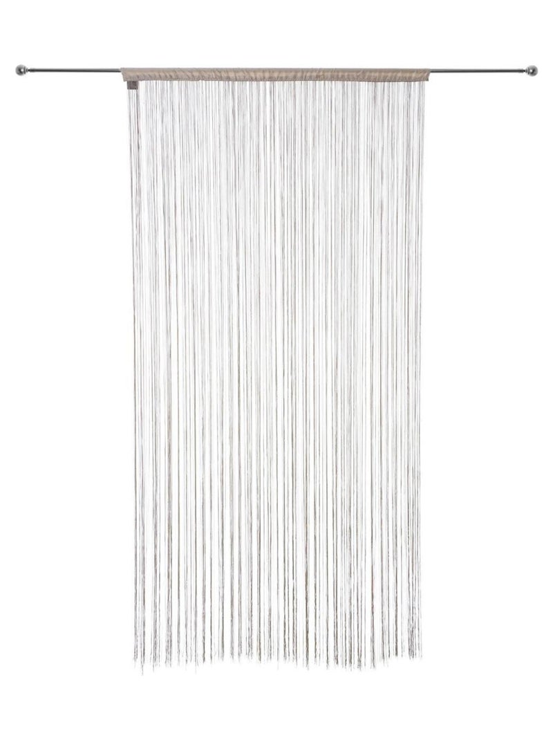 Cortina de hilos lisos y de colores Beige - Kiabi