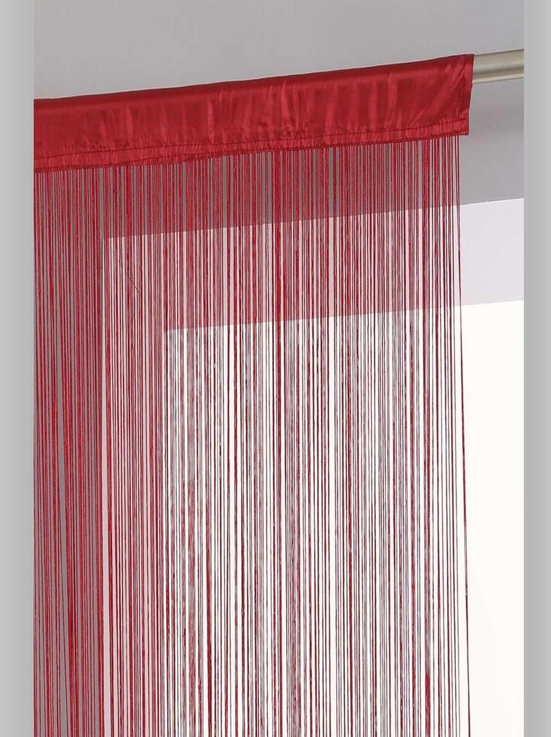 Cortina de hilos lisos y de colores Rojo - Kiabi