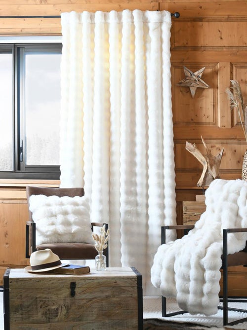 Cortina de imitación piel ultrasuave - Kiabi