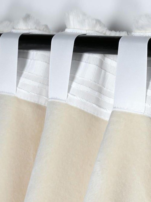 Cortina de imitación piel ultrasuave - Kiabi