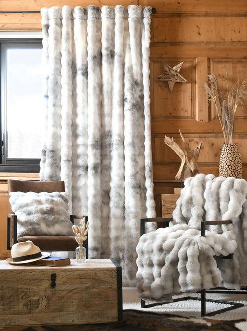 Cortina de imitación piel ultrasuave - Kiabi