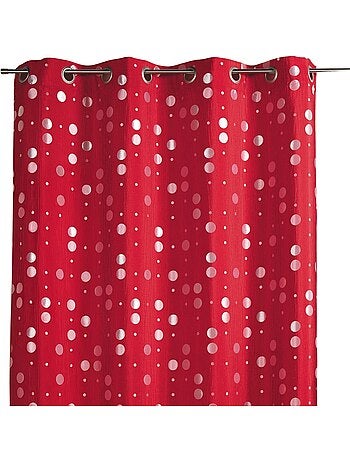 Cortina de jacquard arrugado con motivos circulares