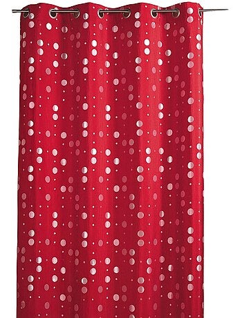 Cortina de jacquard arrugado con motivos circulares