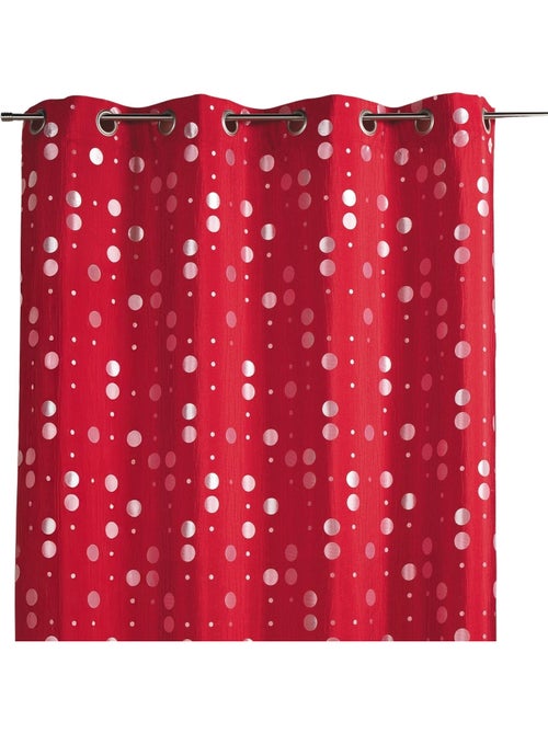 Cortina de jacquard arrugado con motivos circulares - Kiabi Cortina de jacquard arrugado con motivos circulares - Kiabi