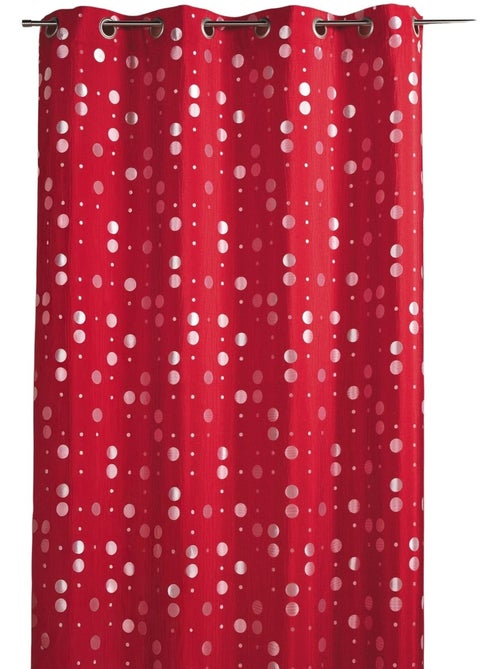 Cortina de jacquard arrugado con motivos circulares - Kiabi Cortina de jacquard arrugado con motivos circulares - Kiabi