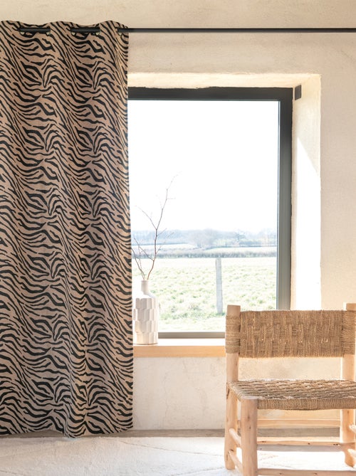 Cortina de jacquard cebra - Kiabi