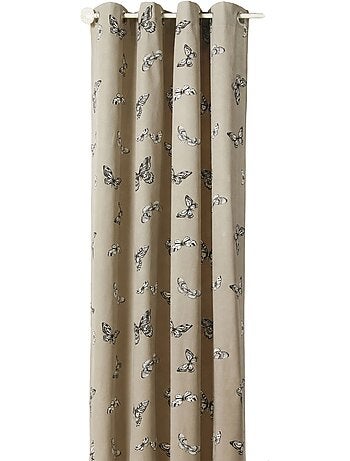 Cortina de jacquard con estampado de mariposas