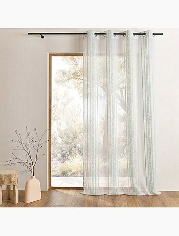 Cortina de jacquard con finas rayas verticales