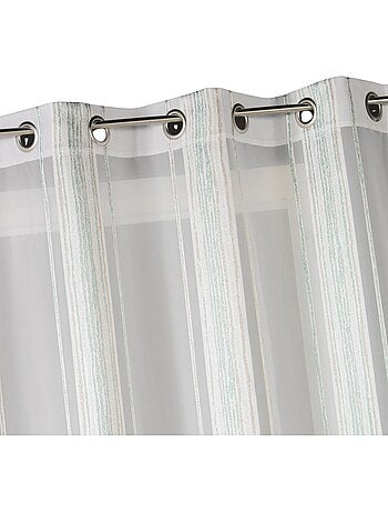 Cortina de jacquard con finas rayas verticales