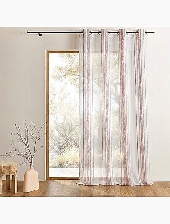 Cortina de jacquard con finas rayas verticales