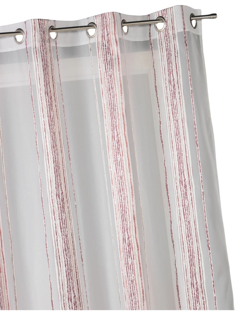 Cortina de jacquard con finas rayas verticales Burdeos - Kiabi