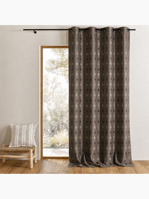 Cortina de jacquard con lunares tono sobre tono - Kiabi