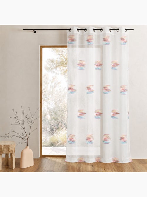 Cortina de jacquard con motivos gráficos - Kiabi